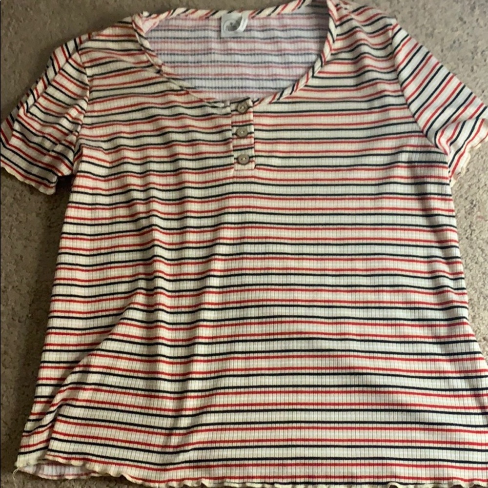 Striped button shirt